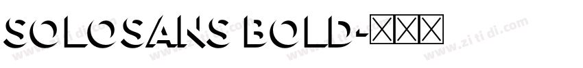 SoloSans Bold字体转换